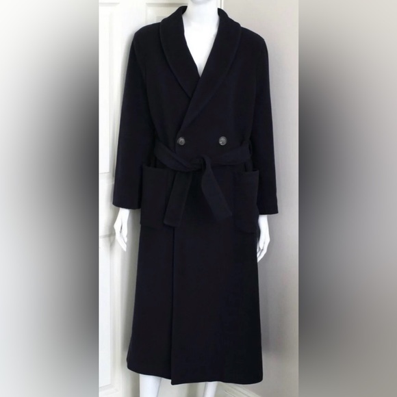 Giorgio Armani Camel Hair Blue Coat- Retail $7890.